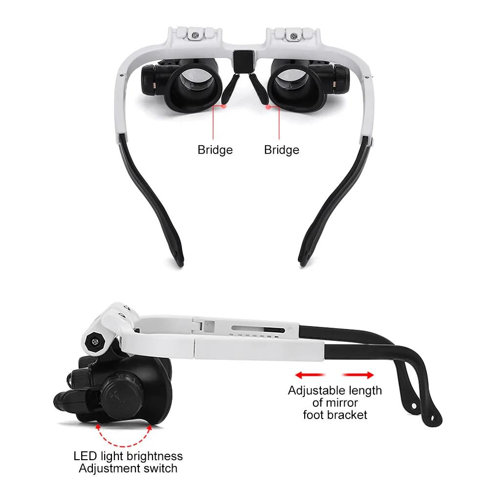 Lentes de Aumento ajustable con luz led