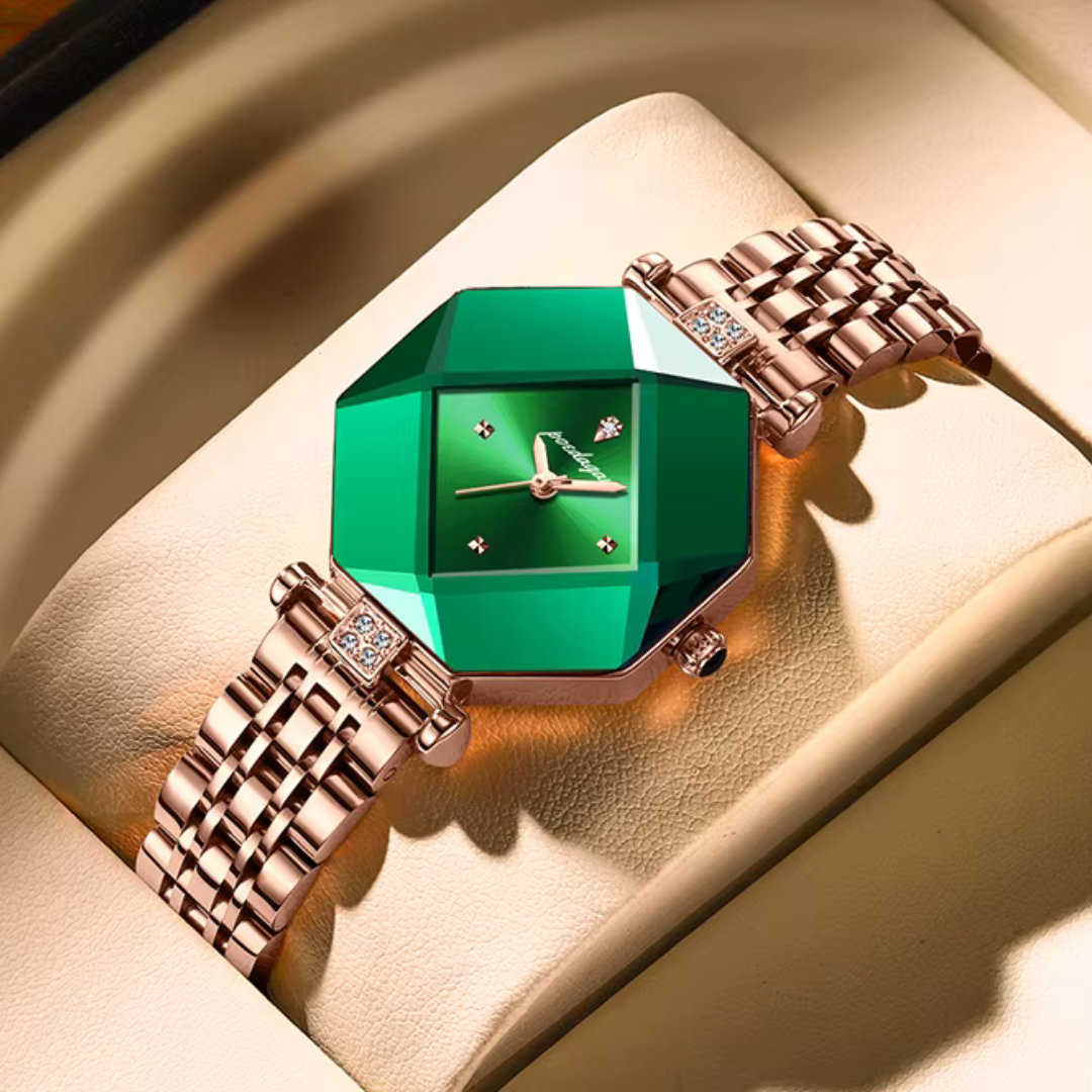 Reloj de cuarzo POEDAGAR con diseño de diamante elegante, fino de lujo.