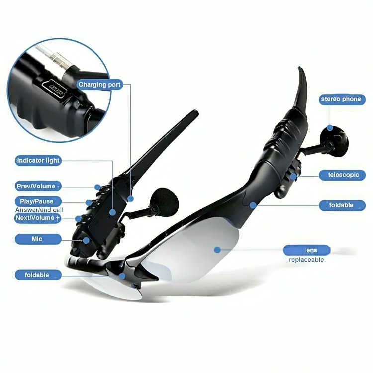 Lentes de sol con audífonos bluetooth incorporados en oferta 2x1