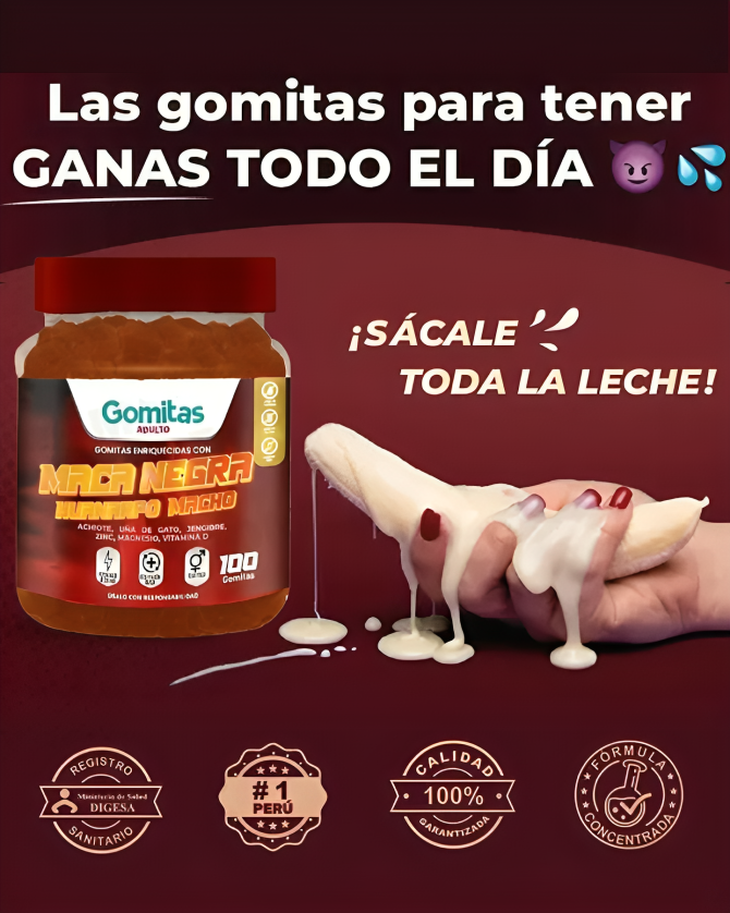 Gomitas de maca negra + huanarpo macho